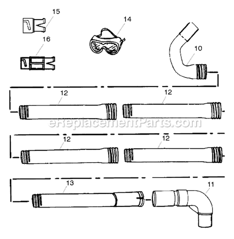 Page B Diagram and Parts List for 2580 Type 4 Weed Eater Leaf Blower / Vacuum
